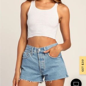Levis 501 denim shorts